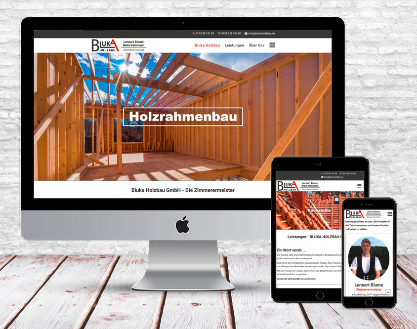 MENSCHundMAUS Webdesign: website für Zimmerei in Wietzendorf