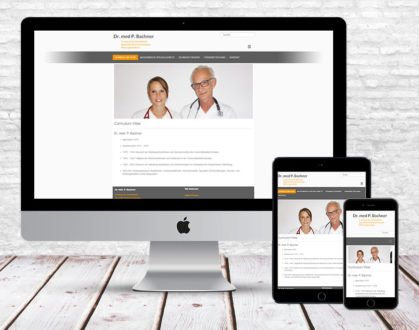 MENSCHundMAUS Webdesign:  Facharzt für Anästhesie, spezielle Schmerztherapie, Rettungsmedizin in Oldenburg
